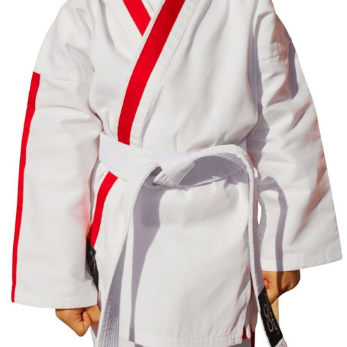 Legendary Karate Suit with White and Red Stripe New