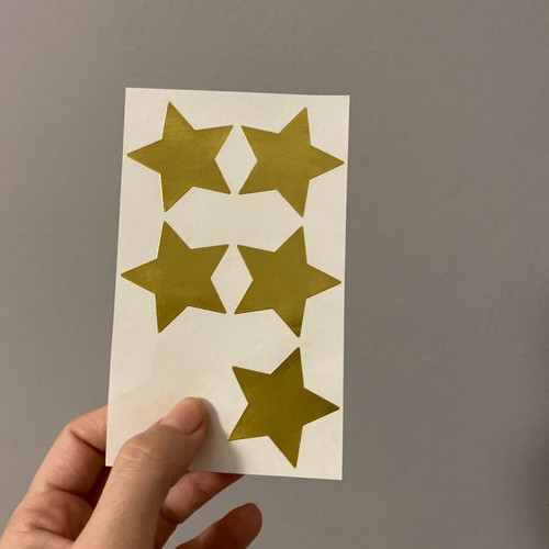 Gold star stickers like new
