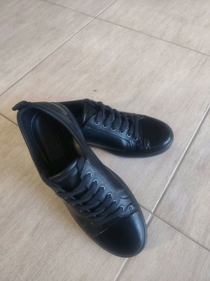 Ecco leather sneakers black size 40 like new