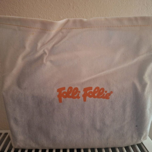 Folli Follie satin evening bag new, black with embroidered beads