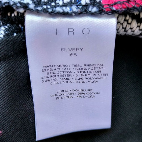 Iro Paris shorts new, thick weave gray and red