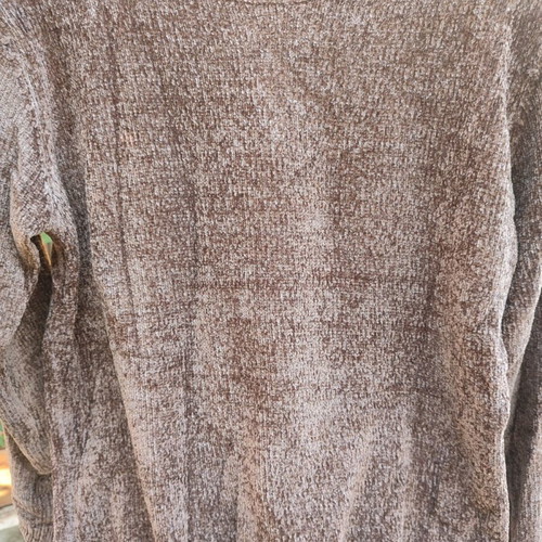 Chenille sweater with neckline new, one size, brown