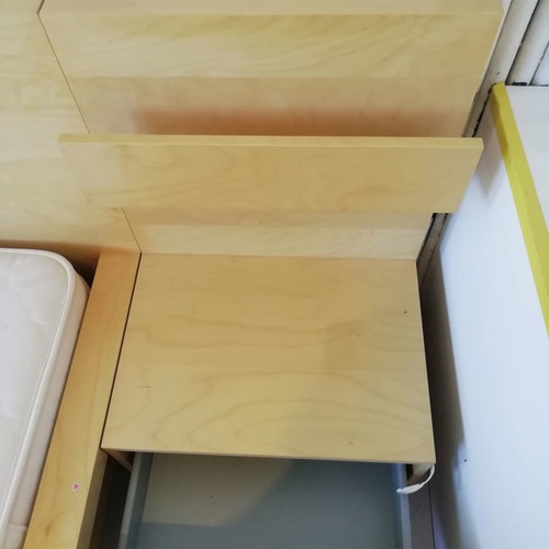Ikea double bed used with 2 nightstands