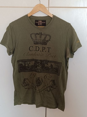 T-shirt Zara The Wack Collection men's size M like new green
