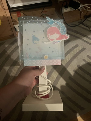 Children's table lamp with mermaids