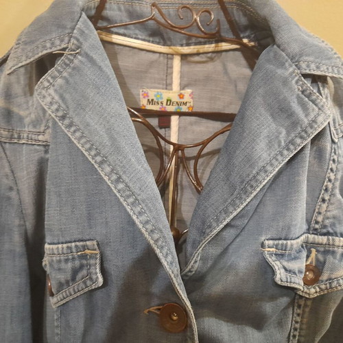 Miss Denim denim jacket like new, medium, blue