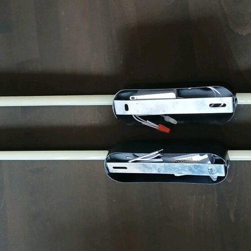 Wall LED lamps like new, set of 2, black with yellow light