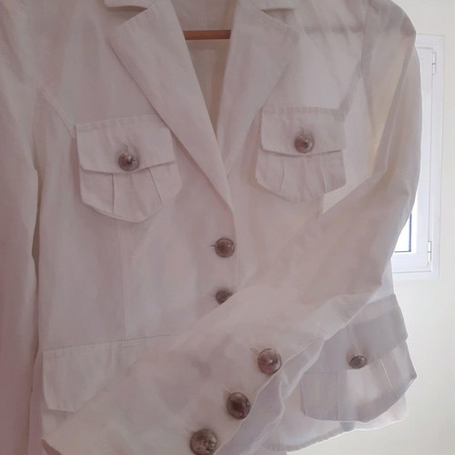 Te Quiero jacket used, spring style, fitted safari, white