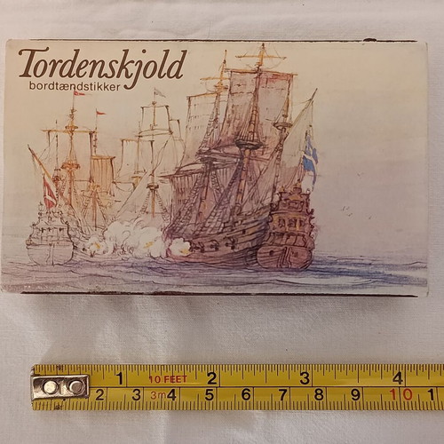 Tordenskjold vintage matchbox used, Denmark 1970