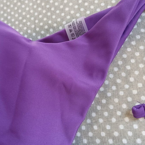 Decoro bikini bottom new, purple, large adjustable ties