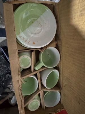 Souvenir cup set new from Zakynthos, 12 pieces