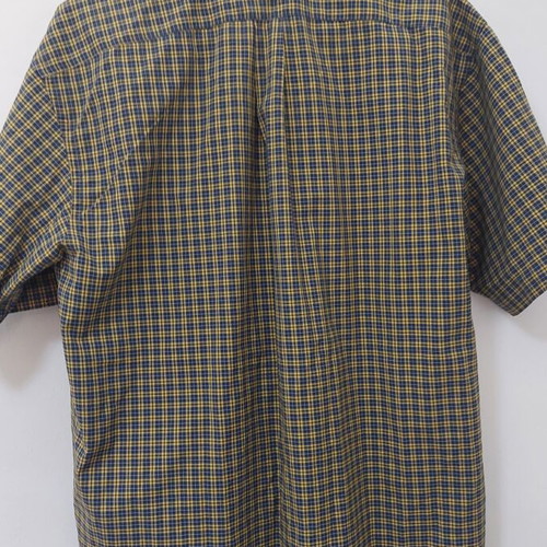 Monticello men's cotton shirt like new, multicolor yellow, size L