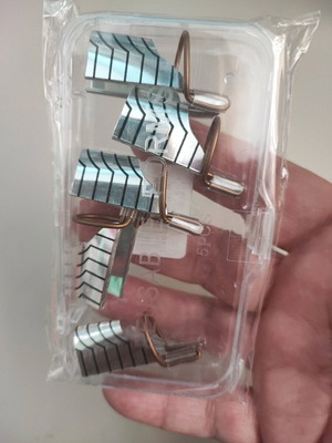 Set of 5 metal nail extension forms reusable