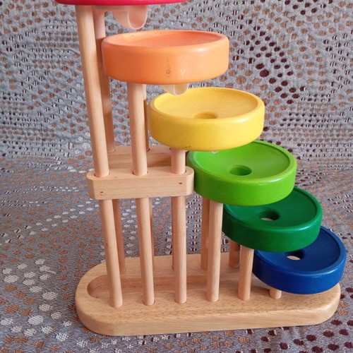 Wooden marble run tower like new