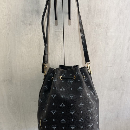 La tour Eiffel crossbody bag large pouch black and blue like new