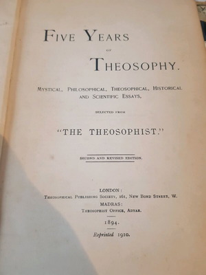 Five Years of Theosophy μεταχειρισμένο βιβλίο στα αγγλικά