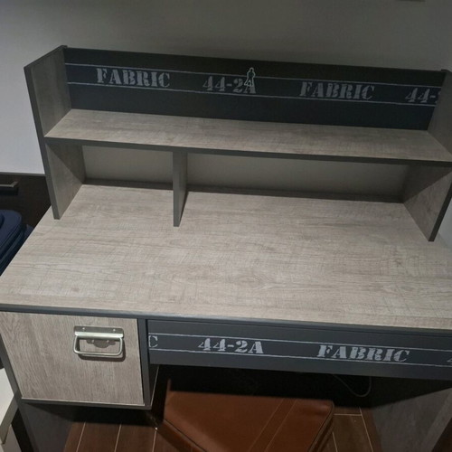 Work Desk like new with Shelf, Wooden Gray-Rustic