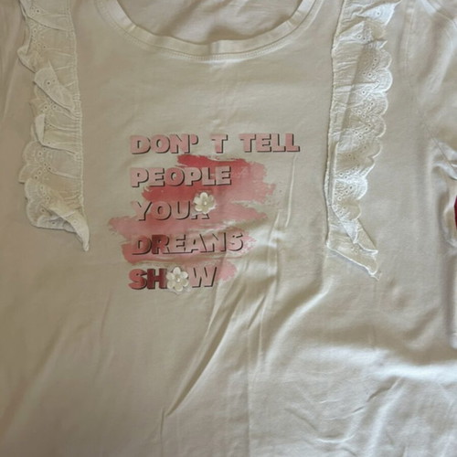 White blouse with design large size like new