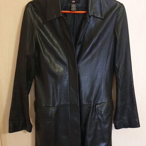 Ralph Lauren women's leather coat like new, black, size S
