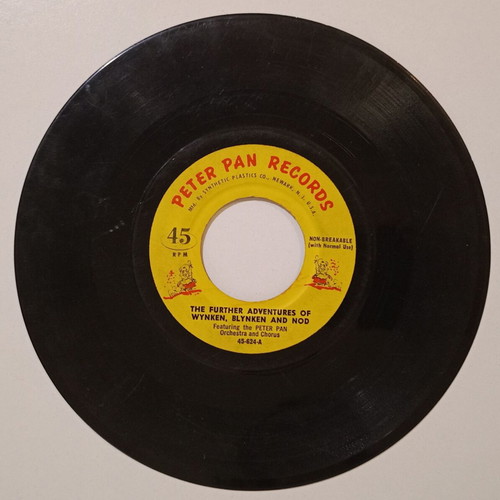 Peter Pan 45 rpm record used, The Further Adventures of Wynken Blynken and Nod