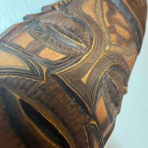 Vintage African Wooden Mask like new, handmade boho ethnic decor