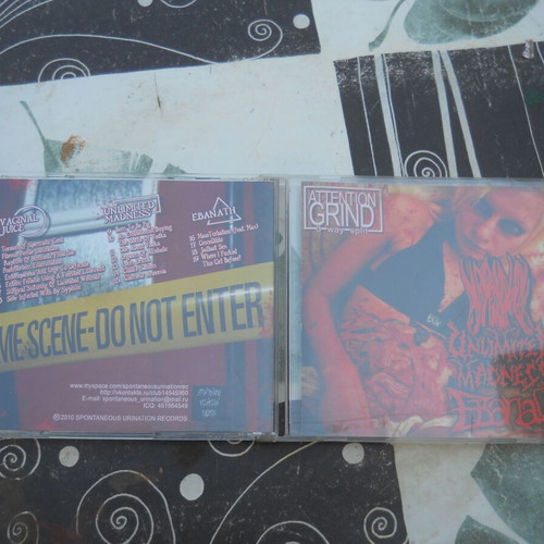 Vaginal Juice / Unlimited Madness / Ebanath 3 Way Split CD, limited edition
