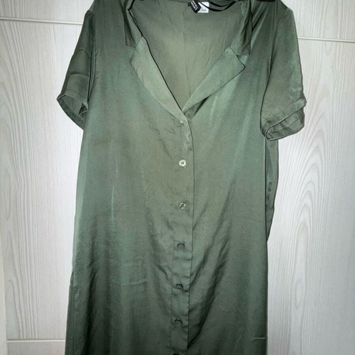 Khaki shirt dress used H&M, size XS