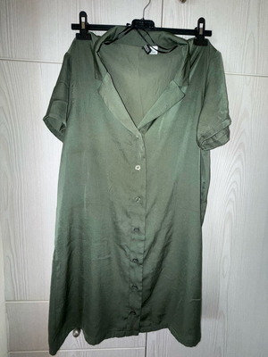 Khaki shirt dress used H&M, size XS