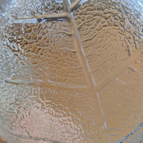 Arcoroc France set of 2 small Aspen Leaf glass bowls