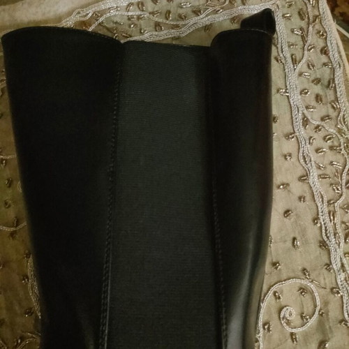 Boots new, black with side zipper and 4.5 cm heel