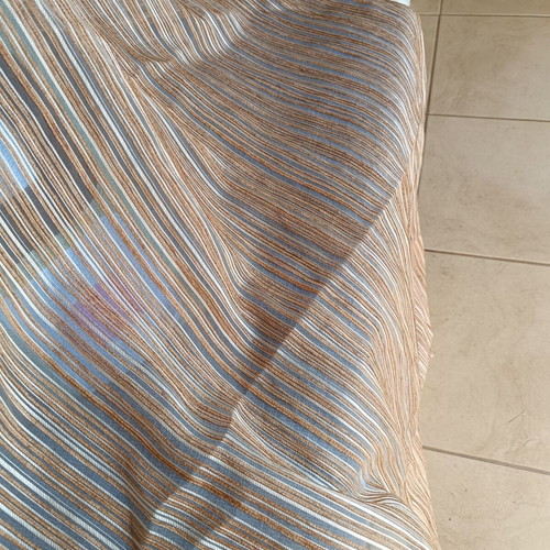 Curtain for balcony door used, 2.70 m width x 2.25 m height, beige tones