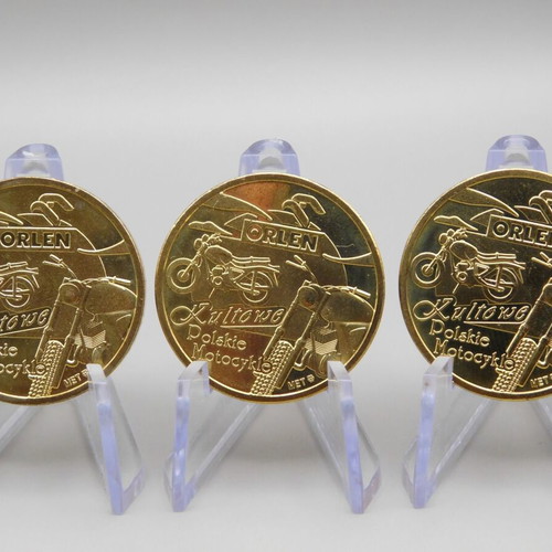 Orlen collectible motorcycle medals set of 3