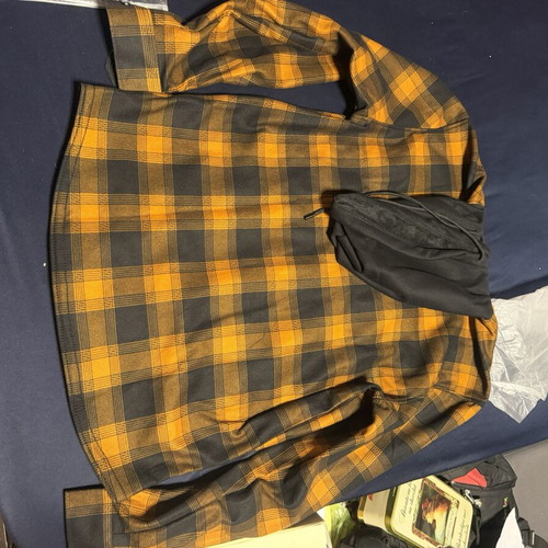 Shirt jacket new, orange and black, size S