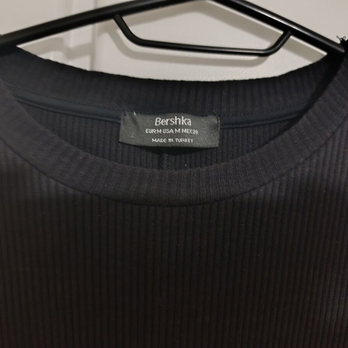 Bershka Black Fitted Dress with Long Sleeve and Embroidery like new