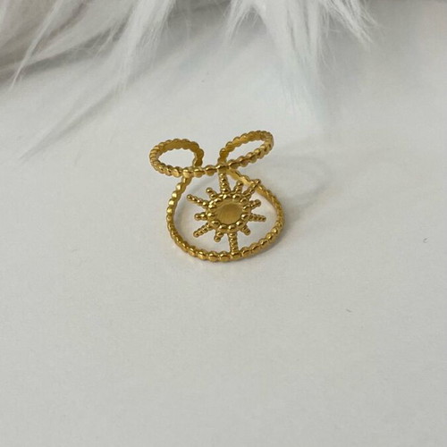 Sun ring adjustable, new, gold color