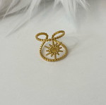 Sun ring adjustable, new, gold color
