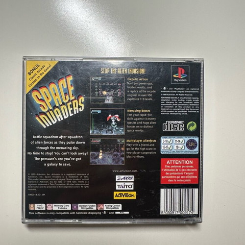 Space Invaders Activision PS1 game like new