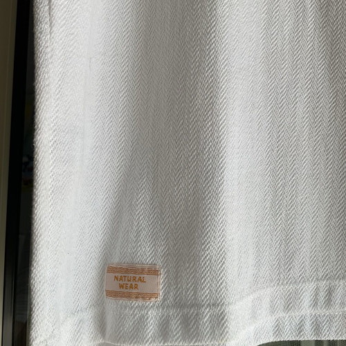 Natural World men's summer blouse new, size L, white