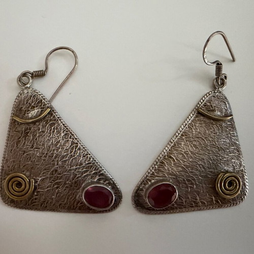 Silver earrings like new, handmade from Egypt