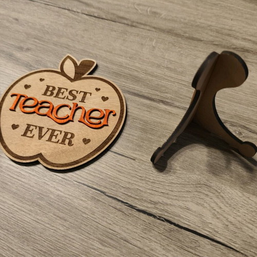 Wooden handmade decorative stand Best Teacher Ever new