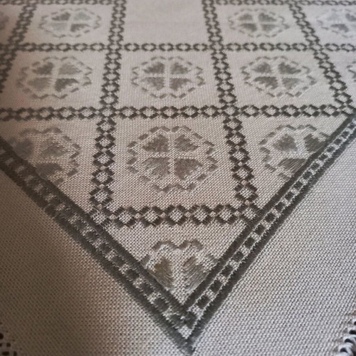 Handmade Lefkaritiko embroidery on etamine like new