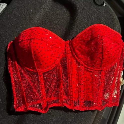 Topaki women's red top like new, size S
