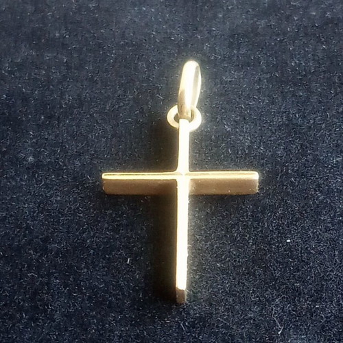 14K gold vintage cross pendant
