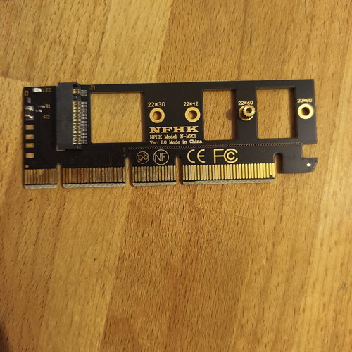 M.2 NVME SSD to PCIe 3.0 x16/x8/x4 adapter