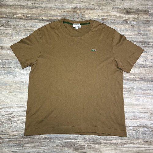 Lacoste Unisex Relaxed Fit T-Shirt Size L Used Khaki Camel