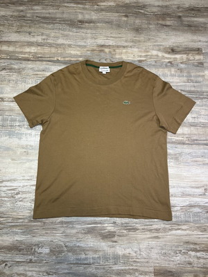 Lacoste Unisex Relaxed Fit T-Shirt Size L Used Khaki Camel