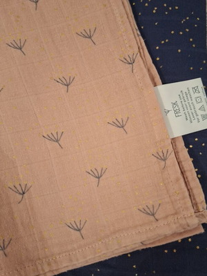 Muslin set Fresk golden sky like new, 2 pieces, 65×60 cm, 100% organic cotton