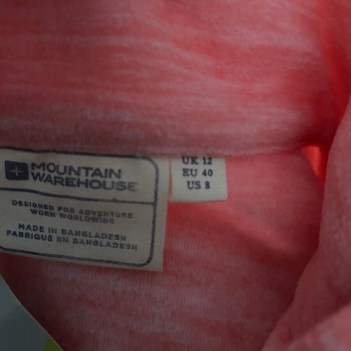 Mountain Warehouse Snowdon Melange women's fleece UK 12, coral