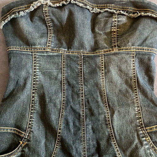 Strapless denim dress worn once