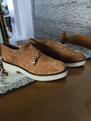Noelle καστόρινα παπούτσια monk strap ταμπά, ολοκαίνουργια, μέγεθος 41, δύο ζευγάρια